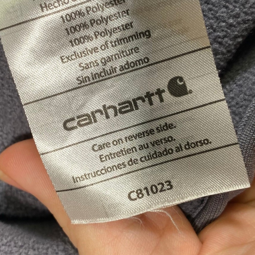 Carhartt Modern Fit Gray Softshell Fleece Lined Full Zip Jacket C81023 Womens S - Picture 6 of 7